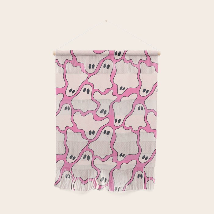 Pink Ghost Party Pop Art  Wall Hanging Gallery Image 1