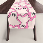 Pink Ghost Party Pop Art  Table Runner Gallery Image 1