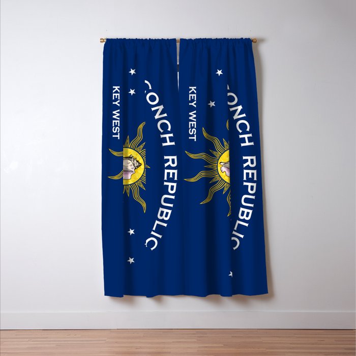 Conch Republic Flag Window Curtain Gallery Image 3