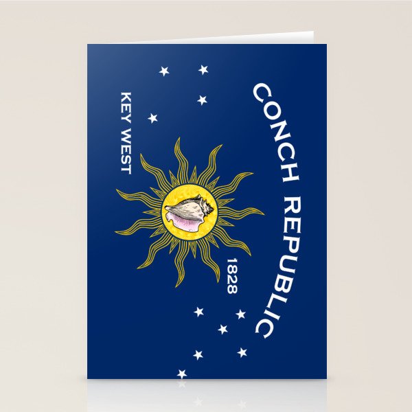 Conch Republic Flag Stationery Card Gallery Image 1