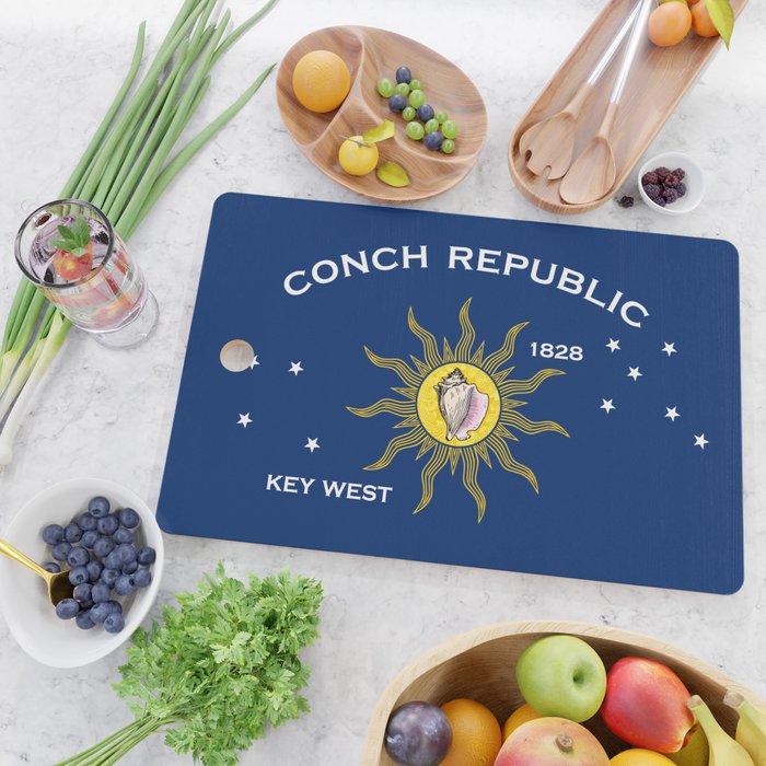 Conch Republic Flag Cutting Board Gallery Image 2