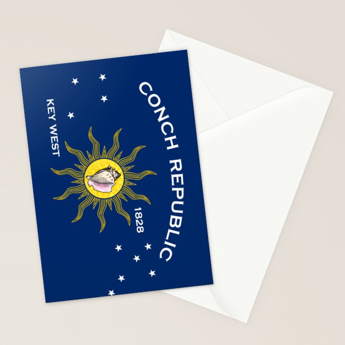 Conch Republic Flag Stationery Card Gallery Image 2