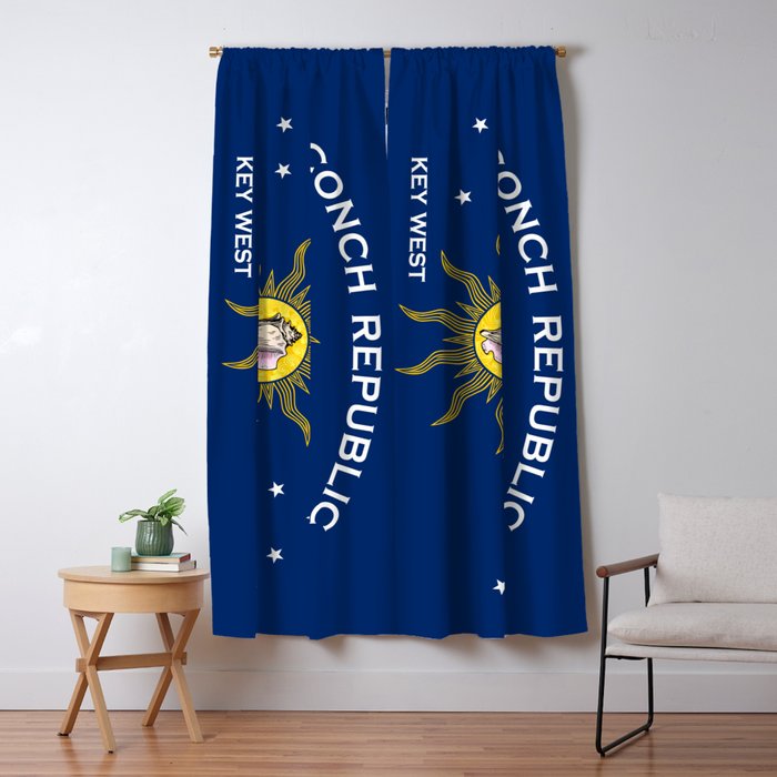 Conch Republic Flag Window Curtain