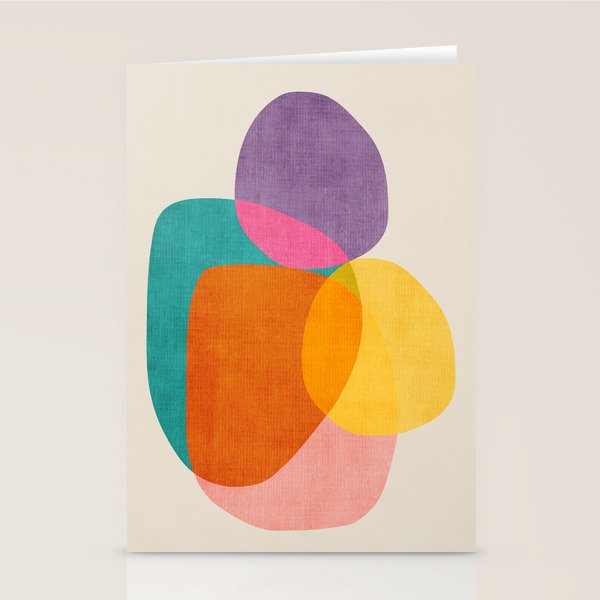 Modern Colorful Abstract Round Shapes Stationery Card Gallery Image 2