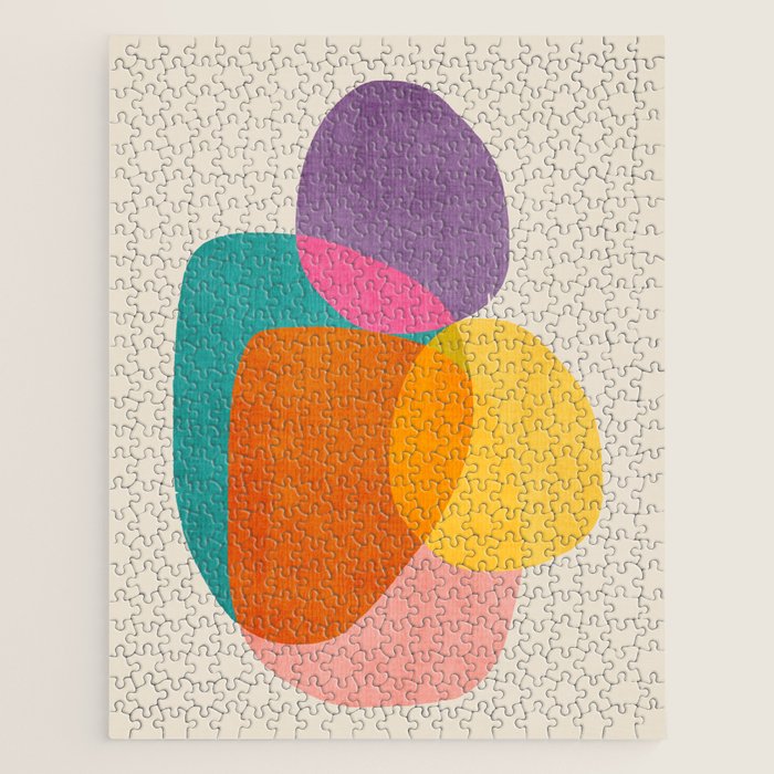 Modern Colorful Abstract Round Shapes Jigsaw Puzzle Gallery Image 1