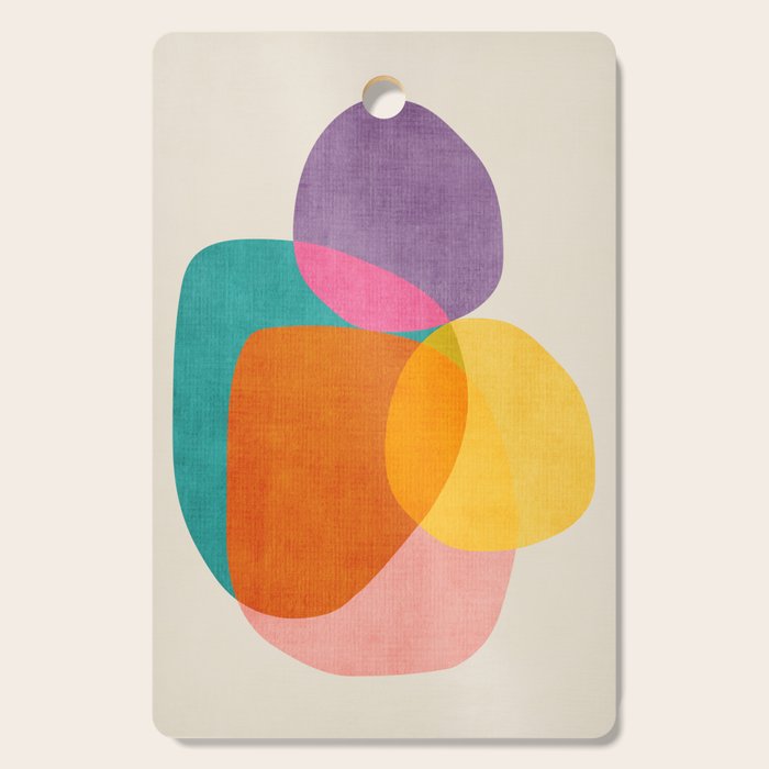 Modern Colorful Abstract Round Shapes Cutting Board Gallery Image 1