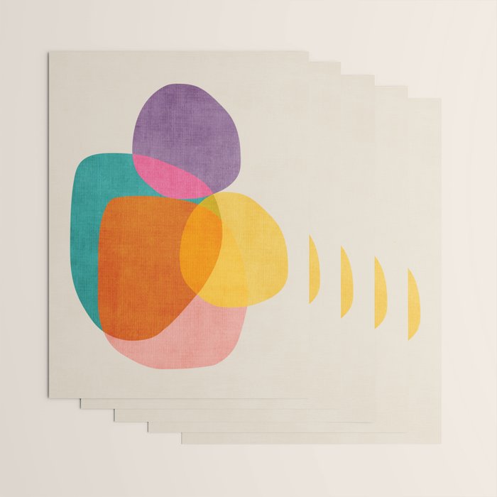 Modern Colorful Abstract Round Shapes Wrapping Paper Gallery Image 3