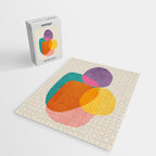 Modern Colorful Abstract Round Shapes Jigsaw Puzzle Gallery Image 2