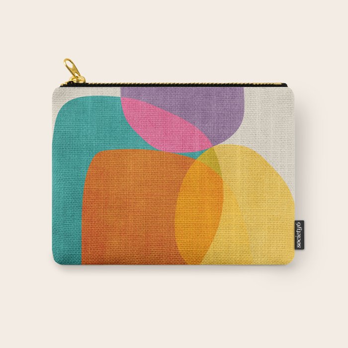 Modern Colorful Abstract Round Shapes Carry All Pouch Gallery Image 1