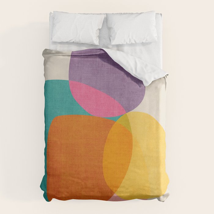 Modern Colorful Abstract Round Shapes Duvet Cover Gallery Image 6