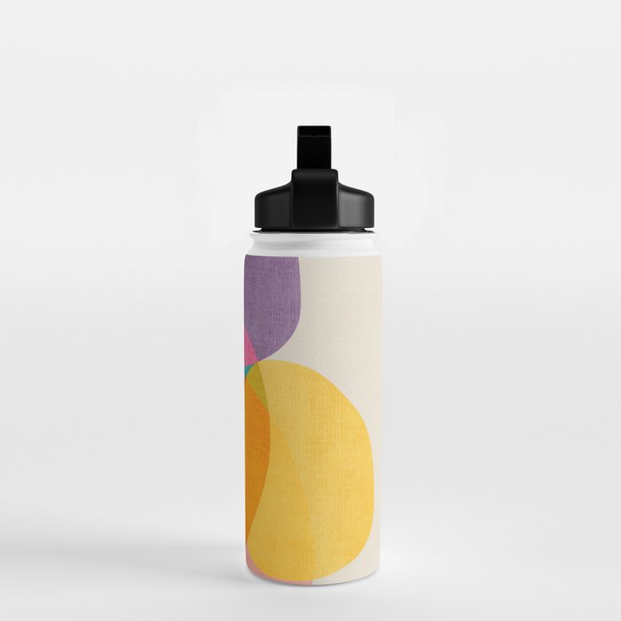 Modern Colorful Abstract Round Shapes Water Bottle Gallery Image 2