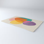 Modern Colorful Abstract Round Shapes Rug Gallery Image 3