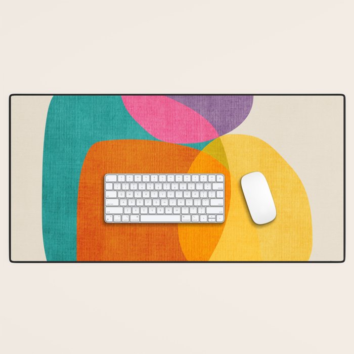 Modern Colorful Abstract Round Shapes Desk Mat Gallery Image 1