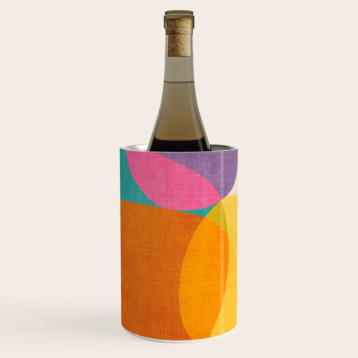 Modern Colorful Abstract Round Shapes Wine Chiller Gallery Image 1