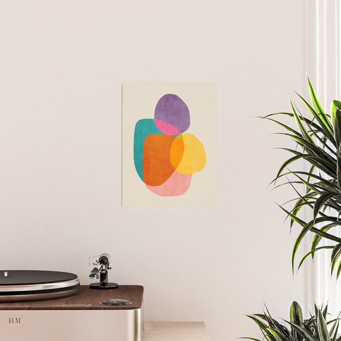 Modern Colorful Abstract Round Shapes Poster Gallery Image 2