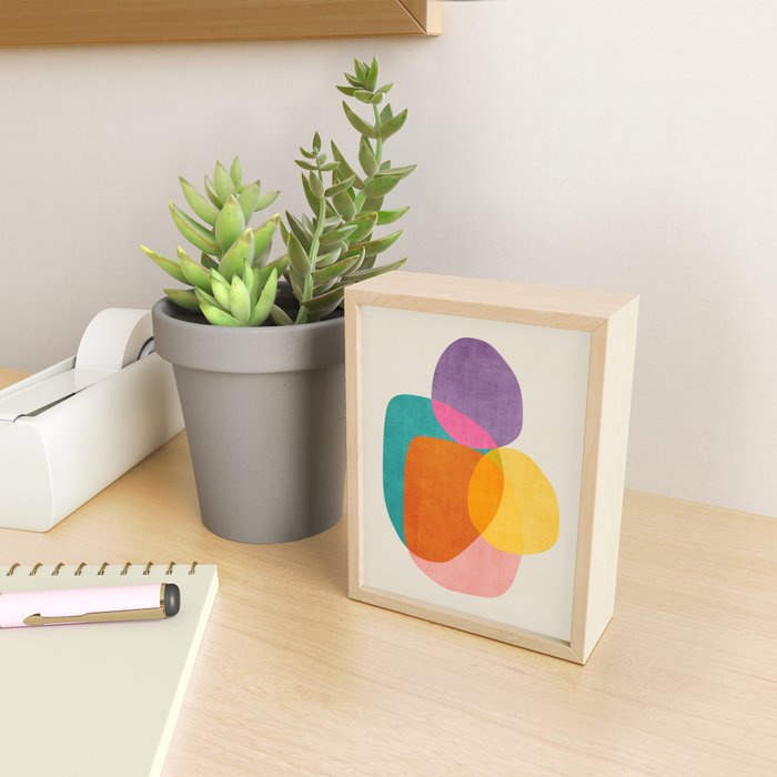 Modern Colorful Abstract Round Shapes Mini Art Print Gallery Image 2