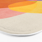 Modern Colorful Abstract Round Shapes Bath Mat Gallery Image 3
