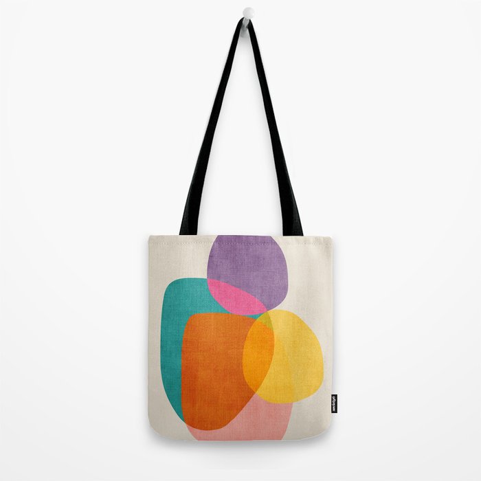 Modern Colorful Abstract Round Shapes Tote Bag Gallery Image 2