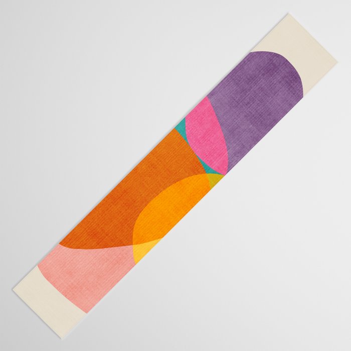 Modern Colorful Abstract Round Shapes Table Runner Gallery Image 3