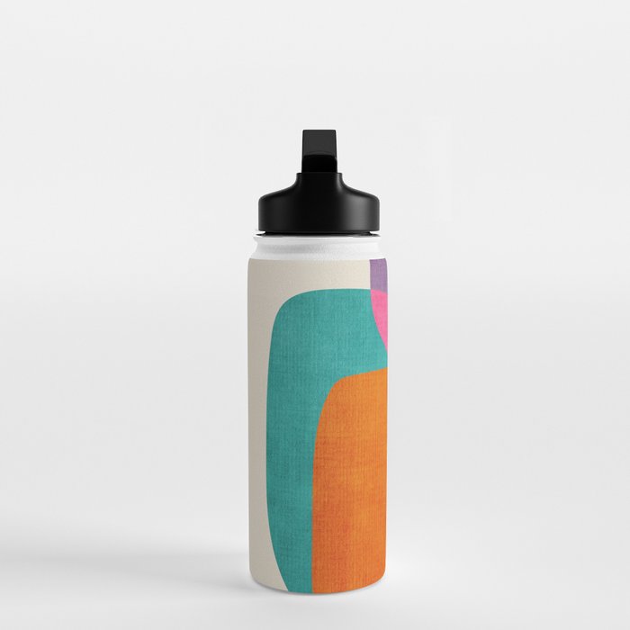 Modern Colorful Abstract Round Shapes Water Bottle Gallery Image 3