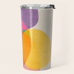 Modern Colorful Abstract Round Shapes Travel Mug Gallery Image 2