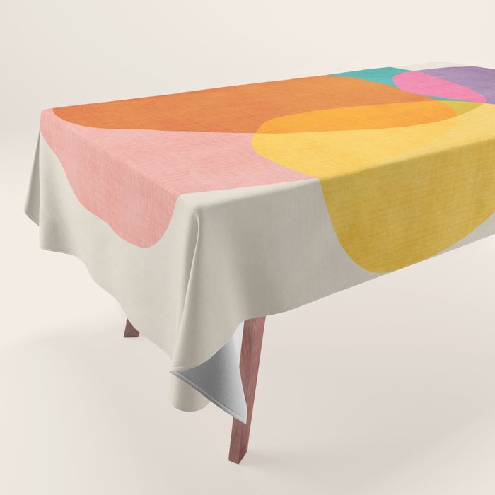 Modern Colorful Abstract Round Shapes Tablecloth Gallery Image 1