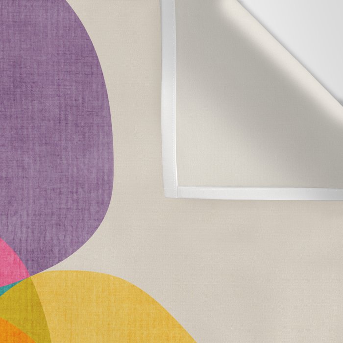 Modern Colorful Abstract Round Shapes Wall Tapestry Gallery Image 3