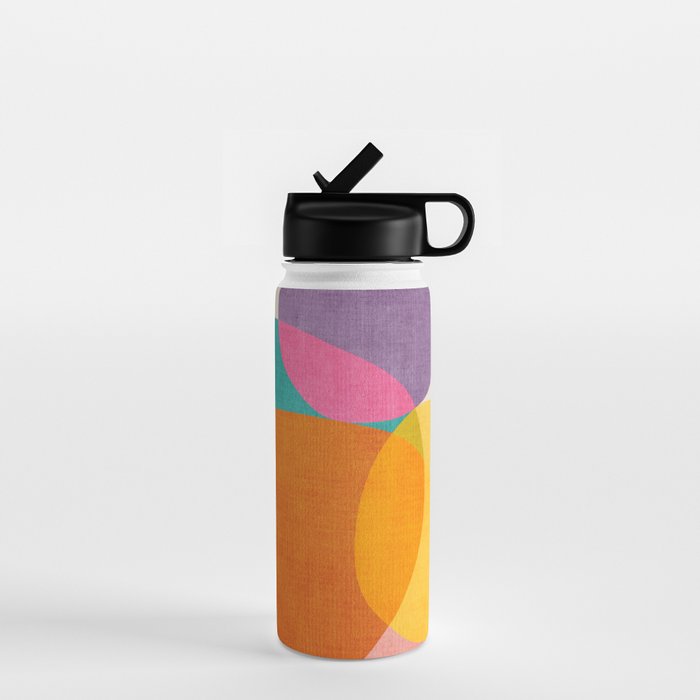 Modern Colorful Abstract Round Shapes Water Bottle Gallery Image 1