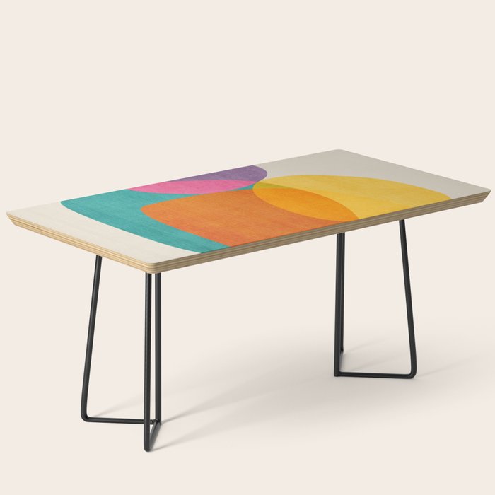 Modern Colorful Abstract Round Shapes Coffee Table Gallery Image 1