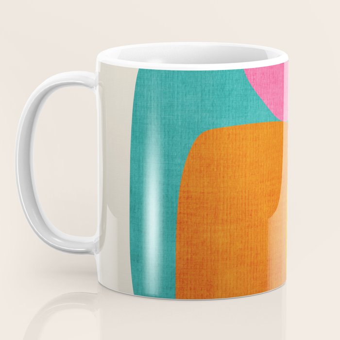 Modern Colorful Abstract Round Shapes Coffee Mug Gallery Image 3