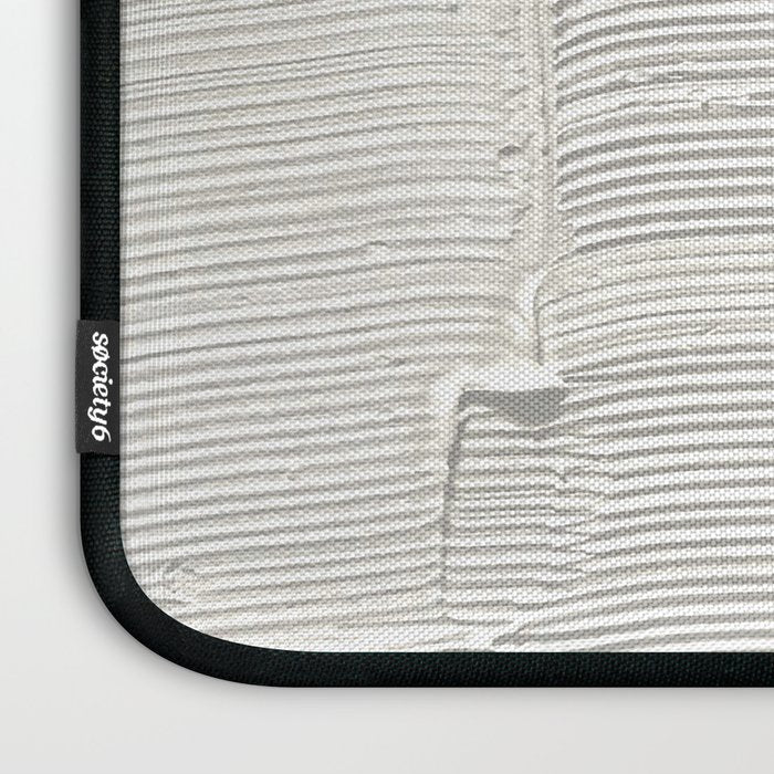 Relief [2]: an abstract, textured piece in white by Alyssa Hamilton Art Laptop Sleeve Gallery Image 3