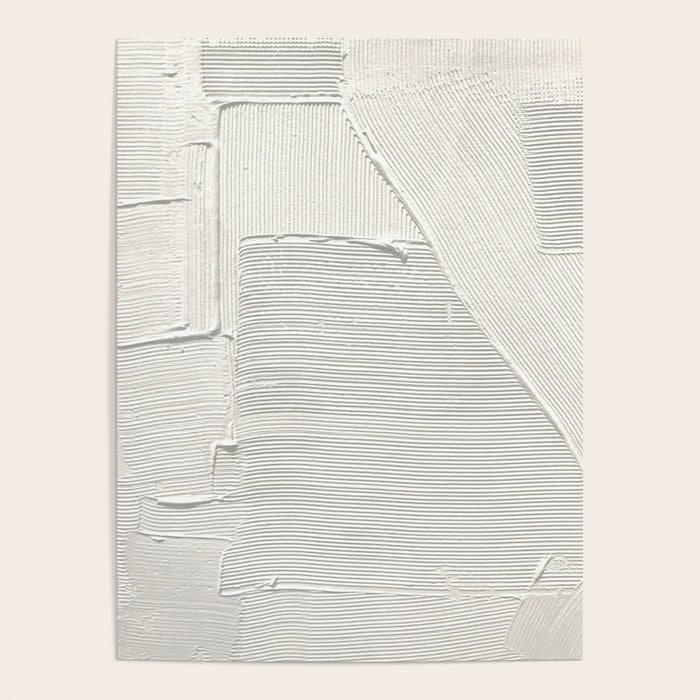 Relief [2]: an abstract, textured piece in white by Alyssa Hamilton Art Poster Gallery Image 4