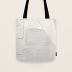 Relief [2]: an abstract, textured piece in white by Alyssa Hamilton Art Tote Bag Gallery Image 1