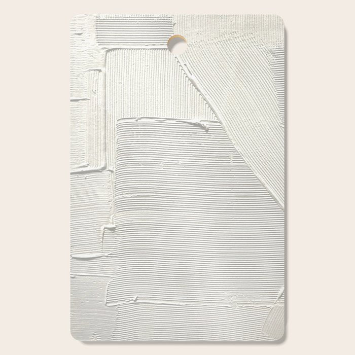 Relief [2]: an abstract, textured piece in white by Alyssa Hamilton Art Cutting Board Gallery Image 1