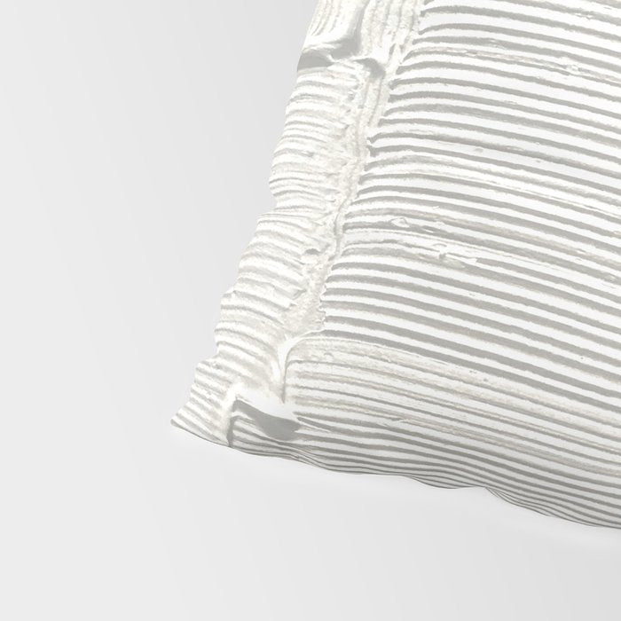 Relief [2]: an abstract, textured piece in white by Alyssa Hamilton Art Pillow Sham Gallery Image 4