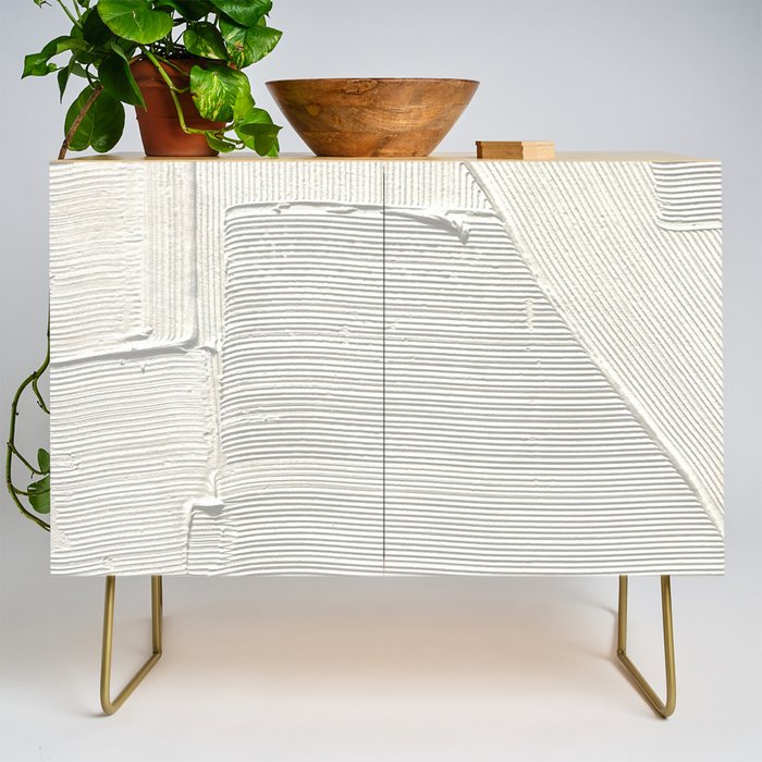 Relief [2]: an abstract, textured piece in white by Alyssa Hamilton Art Credenza Gallery Image 1