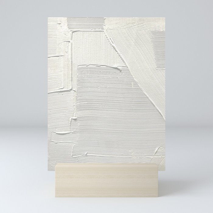 Relief [2]: an abstract, textured piece in white by Alyssa Hamilton Art Mini Art Print Gallery Image 5