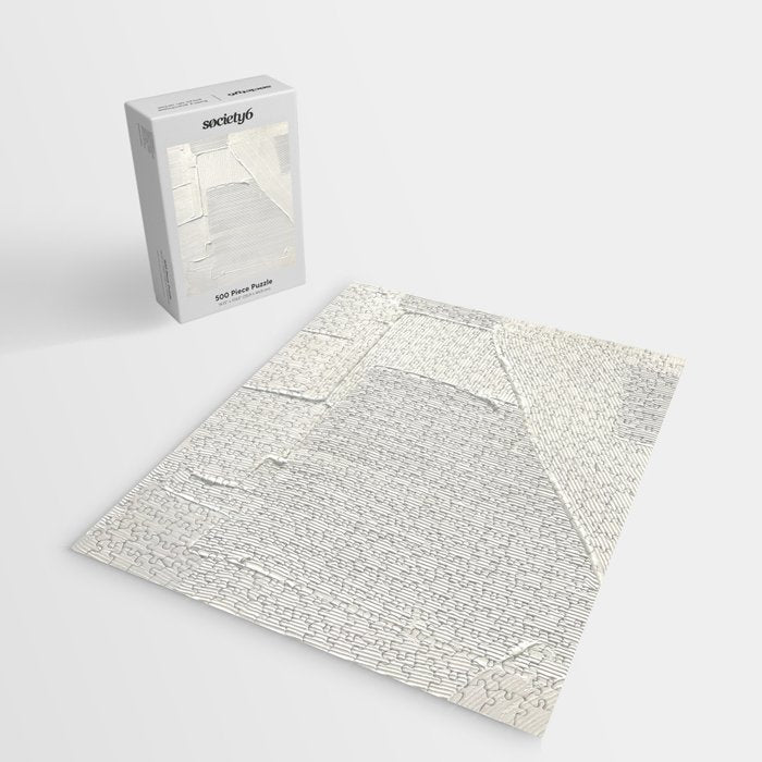 Relief [2]: an abstract, textured piece in white by Alyssa Hamilton Art Jigsaw Puzzle Gallery Image 2