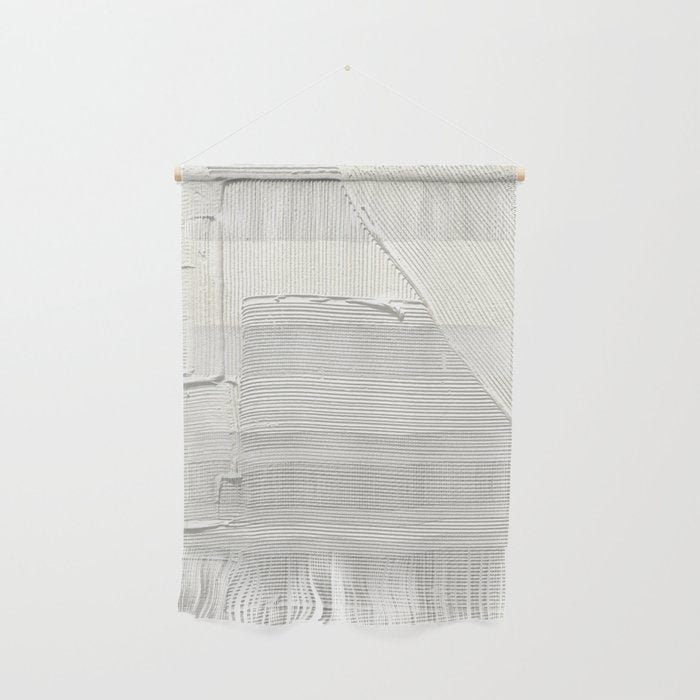 Relief [2]: an abstract, textured piece in white by Alyssa Hamilton Art Wall Hanging Gallery Image 1
