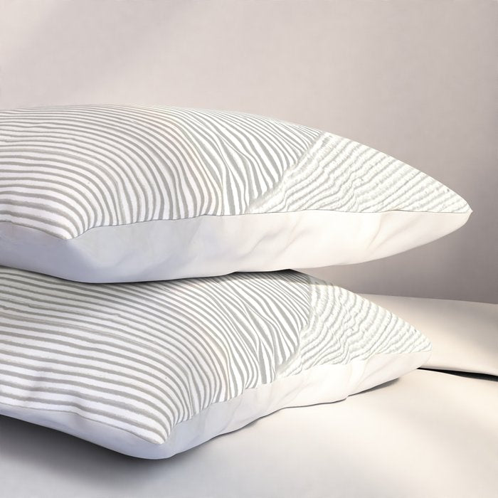 Relief [2]: an abstract, textured piece in white by Alyssa Hamilton Art Pillow Sham Gallery Image 3