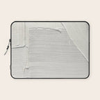 Relief [2]: an abstract, textured piece in white by Alyssa Hamilton Art Laptop Sleeve Gallery Image 1