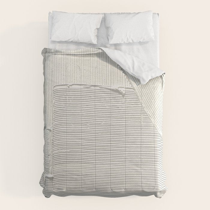 Relief [2]: an abstract, textured piece in white by Alyssa Hamilton Art Comforter Gallery Image 1