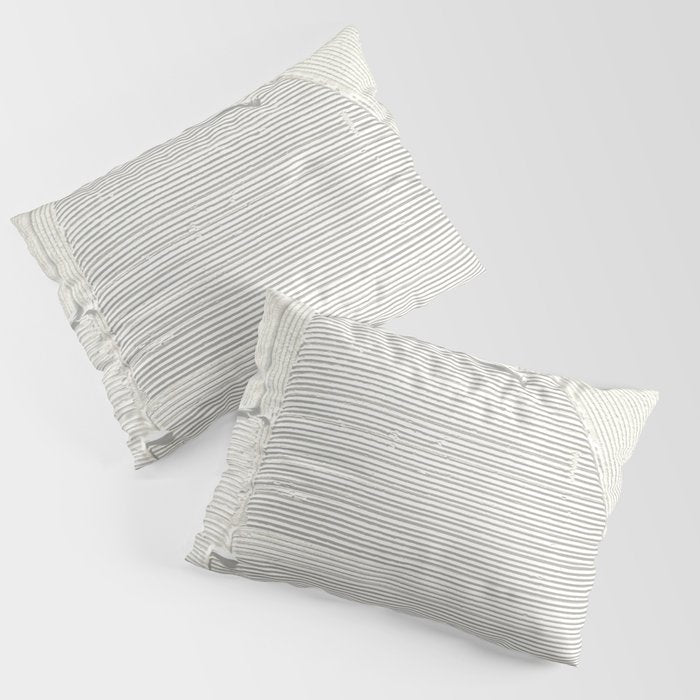 Relief [2]: an abstract, textured piece in white by Alyssa Hamilton Art Pillow Sham Gallery Image 3