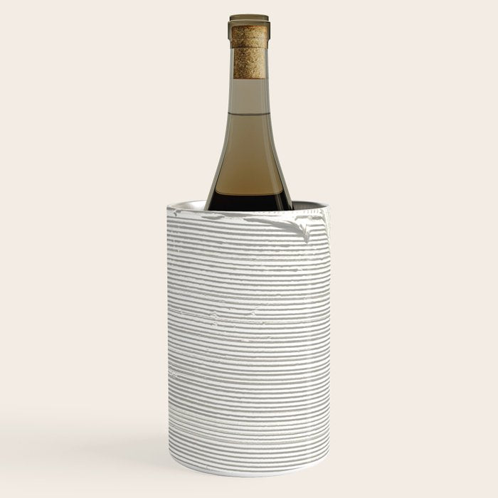 Relief [2]: an abstract, textured piece in white by Alyssa Hamilton Art Wine Chiller Gallery Image 1