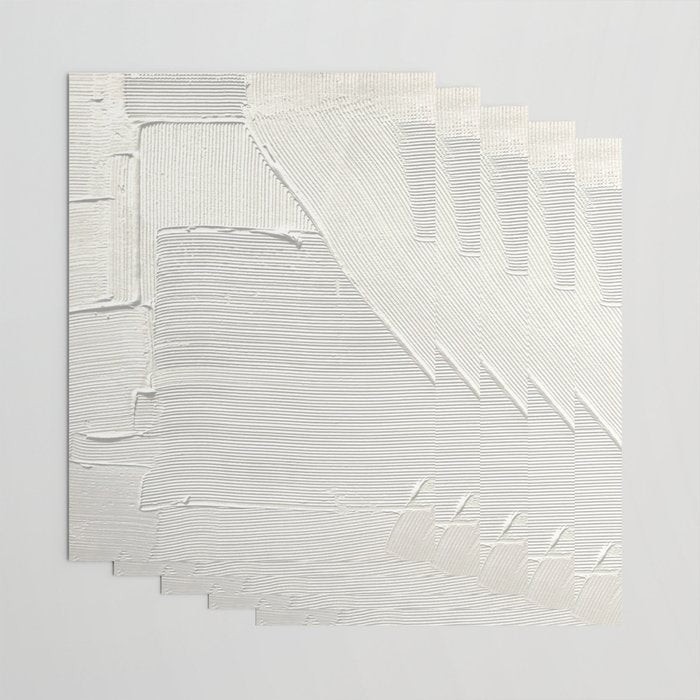 Relief [2]: an abstract, textured piece in white by Alyssa Hamilton Art Wrapping Paper Gallery Image 3
