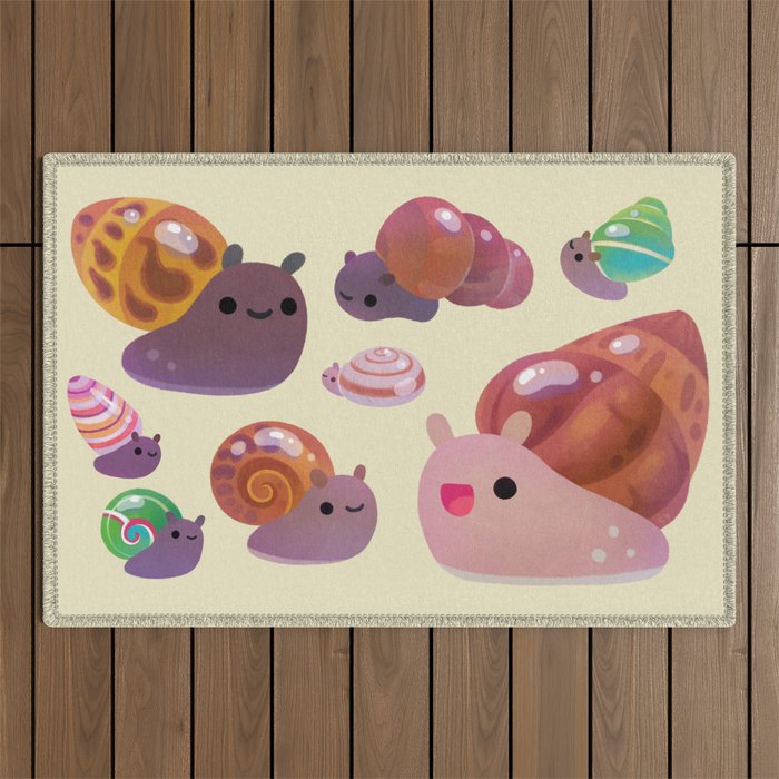 Land snail Outdoor Rug Gallery Image 1