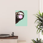 Bubble Gum Sneaky Sloth in Green Poster Gallery Image 2