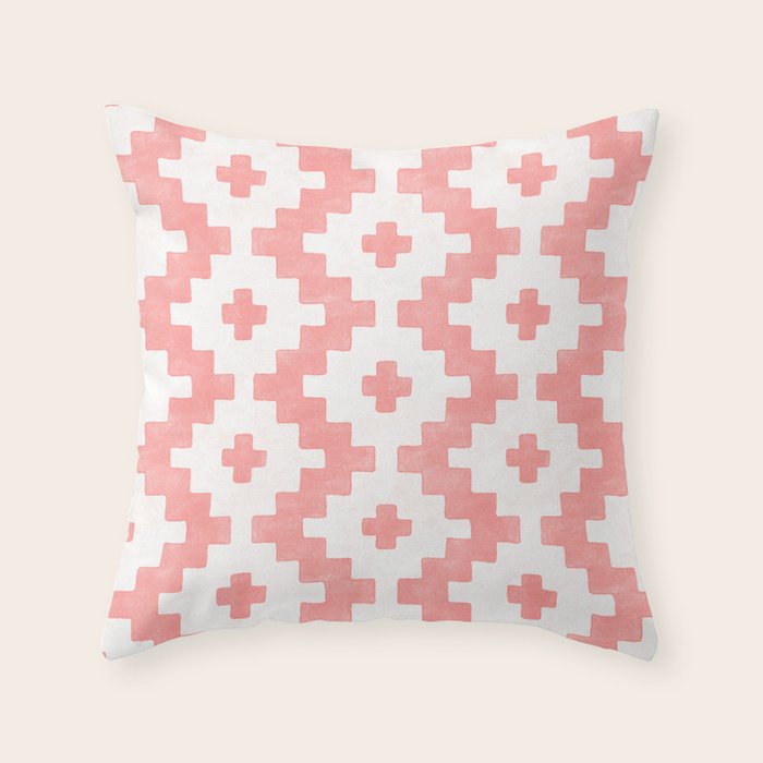 Taos - Blush Throw Pillow Gallery Image 1