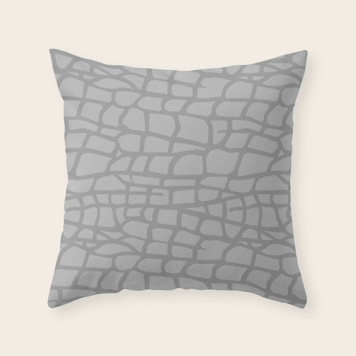 Gray Elephant Skin - Wild Animal Throw Pillow Gallery Image 1