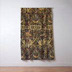 William Morris Bullerswood Black & Gold Antique 1889 Pattern Window Curtain Gallery Image 3